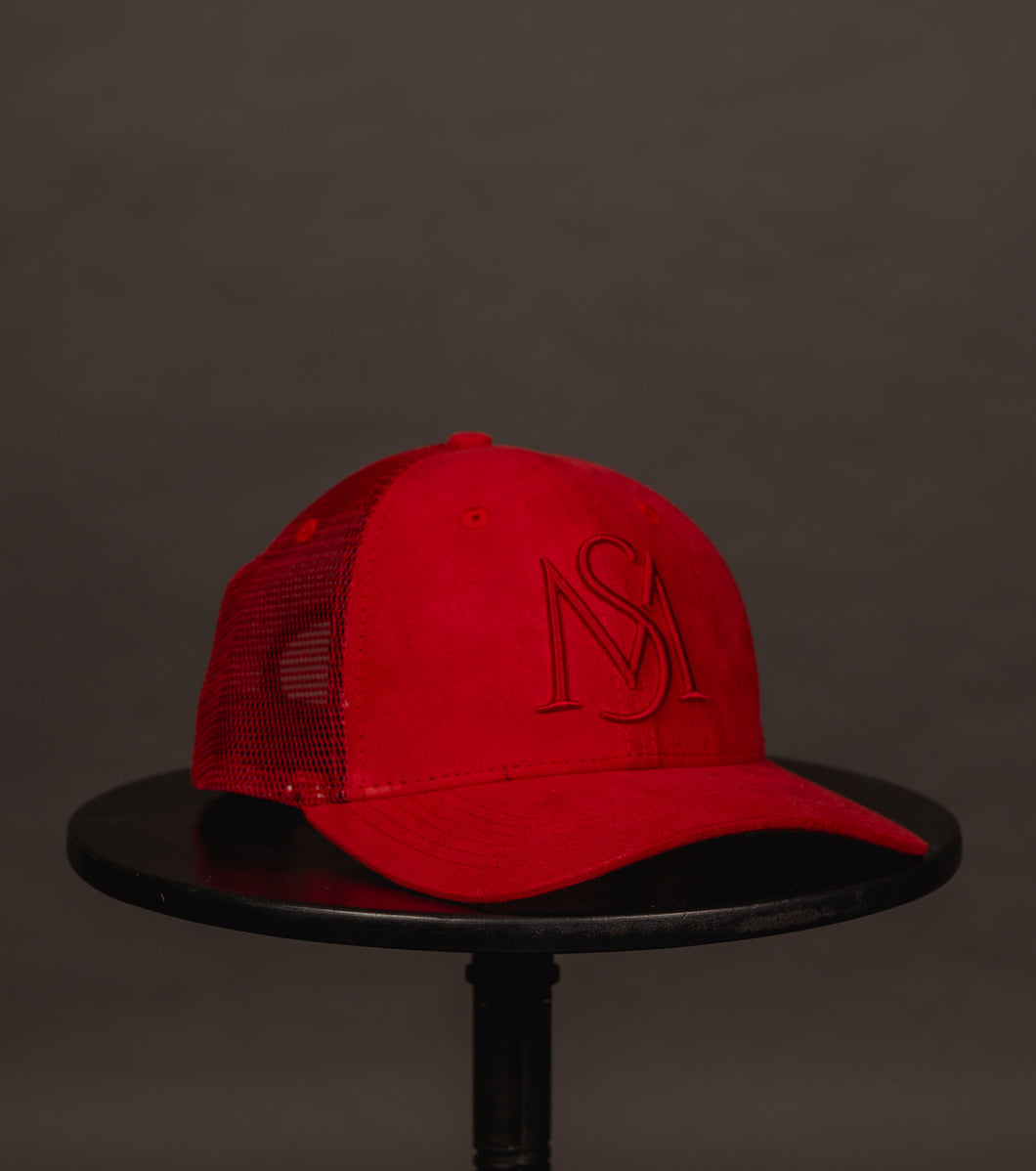 M STYLE suede cap RED